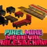 PixelMine | Medieval Table+Chair Models