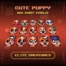 32x, 16x, Minecraft, Discord &amp; Streamer Cute Puppy Emojis