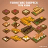 Medieval Furnitures Subpack - Food